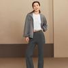 Skechers Soft Comfortable Versatile Wide Leg Flared Pants Women bottoms Oyster-Black L225W110-02KY