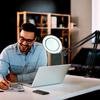 Klem-på-bordlampe med 5x forstørrelsesglasssvingarm Dimbare LED-er Skrivebordslys Touch Control 5
