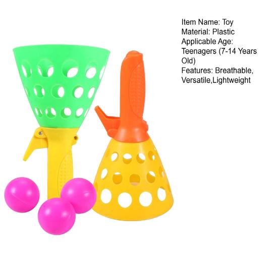 2-Player Catch Throw Ball Game Set for Kids Interactive Outdoor Toy for Hand-Eye Coordination Soft Family Backyard Play Toy for Party Training