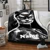 Custom Name Batman Theme Printed Blanket - Perfect for Couch, Bed, Travel & Outdoor Use | Machine Washable, Cozy & Durable.