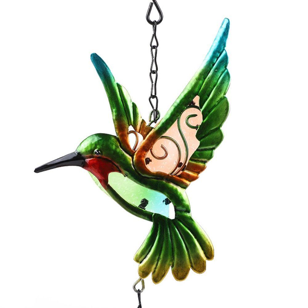 Metal Hummingbird Wind Chime Creative Hanging Decoration Blessing Bell Pendant  Gift