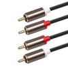 For TV Amplifier Speaker 2 RCA To 2 RCA Cable 1m 2m 3m Male To Male Audio Cord