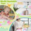 LEEHUR Unicorn Toy Unicorn Donut Moon 100 Pieces Mochi Squishy Toys for Kids Memory Foam Soft Festival Christmas Birthday Present Gift Festival Favor
