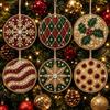 Handmade Christmas Ornaments 6 PCS DIY Crafts Kits New Xmas Tree Pendants  Home Decor