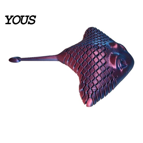 Decorative Items for Bedroom 3D Printed Manta Ray Fidget Toy, Flexible Articulated Sea Animal Figurine Creative Office Ornaments Desktop Decoration,