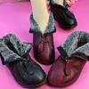 Platform Women Shoes Fleece Warm Winter Women's Boots Soft Sole Non Slip Mom's Shoes Fashion Zip Short Plush Snow Boots