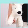 Cute Cartoon White West Highland Dog Plush Toy Doll For Kids And Teens