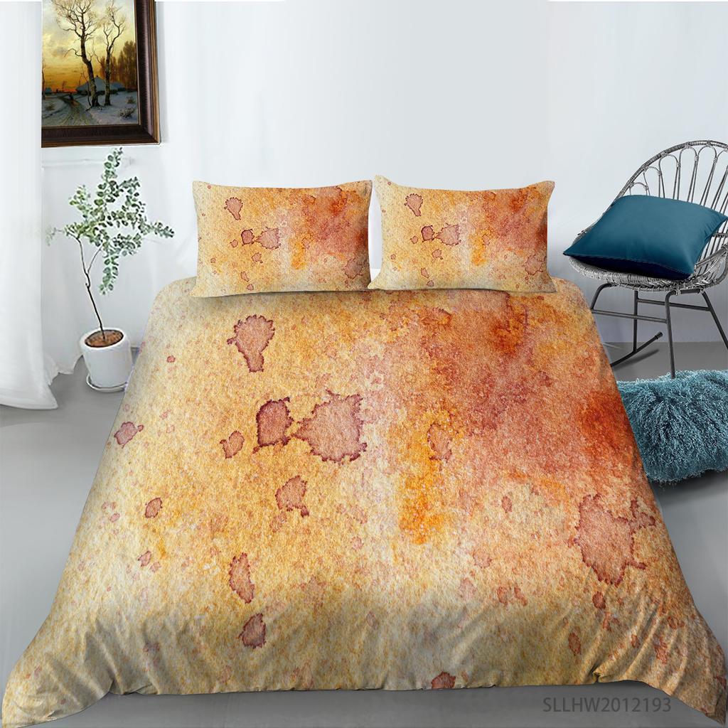 Watercolor Splashing Ink 3D Digital Printing Quilt Cover Pillowcase Two Or Three-Piece Set Polyester