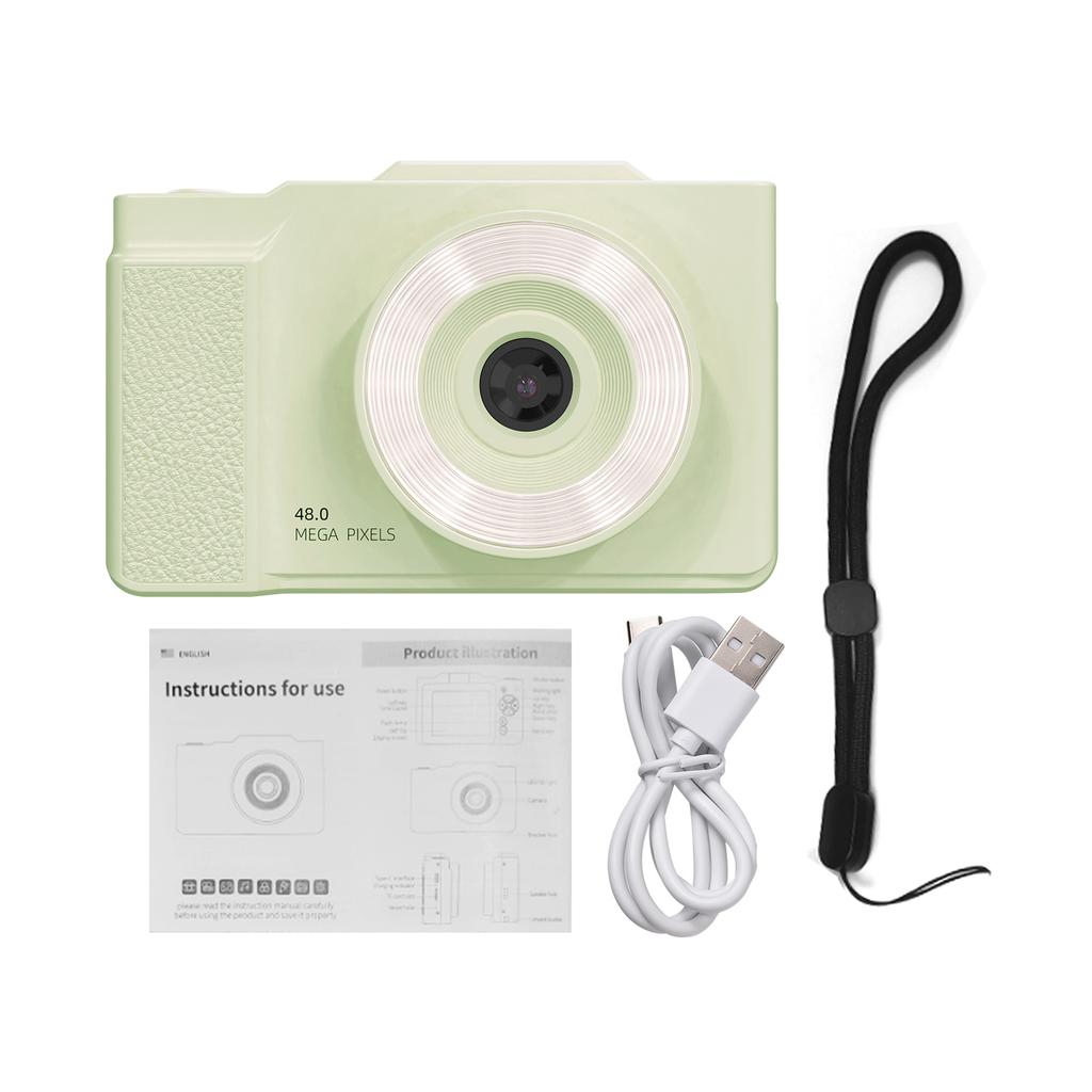 1080P Digital Camera for Kids Digital Video Camera 48MP 2.8 Inch Rotatable Screen Auto Focus 16X Zoom with LED Fill