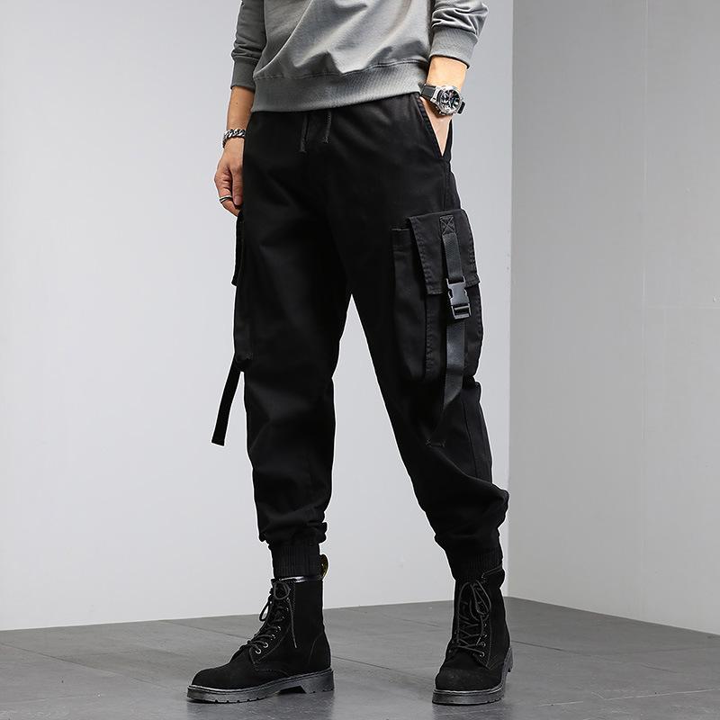 Autumn and Winter Men's Casual Tooling Harlan Pants Men's Trend Tied Feet Large Size Tooling Trousers Men's American Tooling Trousers