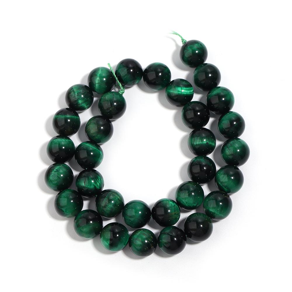 1 Strand 4/6/8/10/12mm Natural Stone Green Tiger Eye Beads Round Loose Bead For Jewelry Making DIY Bracelet Necklace Accessories