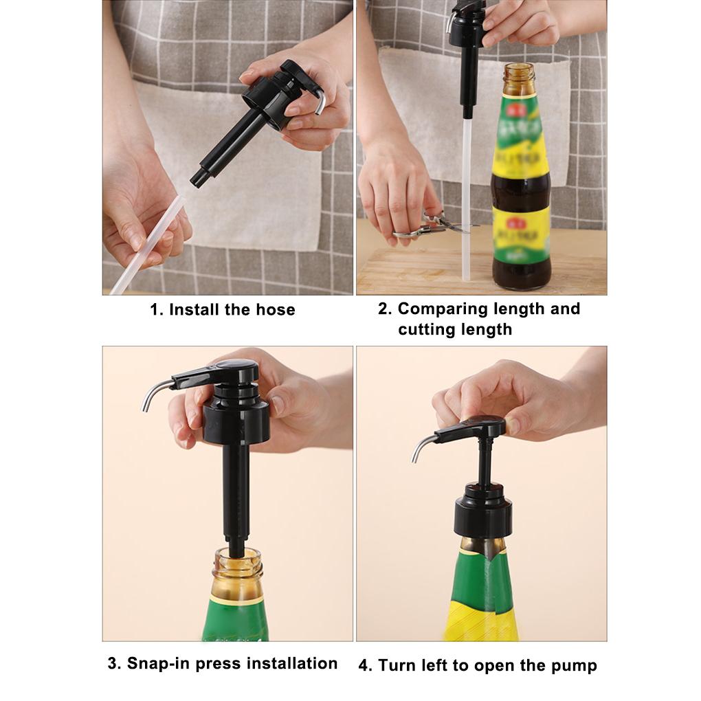Kitchen Household Oil Sprayer Sauce Bottle Stopper Nozzle Squeeze Dispenser Pump