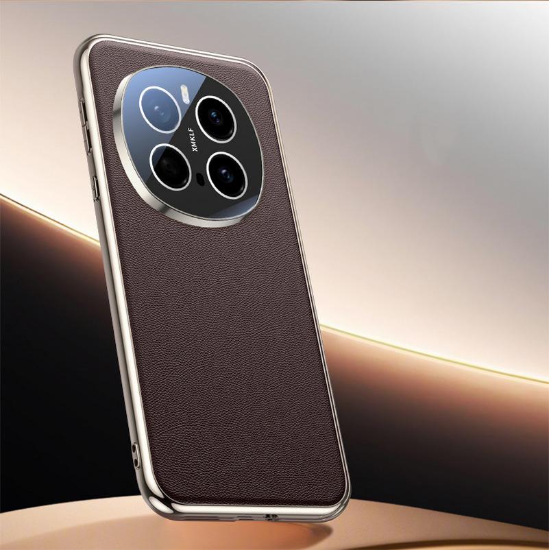 

Delicate Skin Texture Plain Leather Lens Fully Wrapped Case For Honor Magic 7 Pro magic7 protection Cover HONOR Magic7 Pro