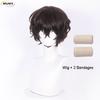High Quality Dazai Osamu Cosplay Wig Anime Cosplay Short Brown Heat Resistant Synthetic Hair Wigs + Wig Cap