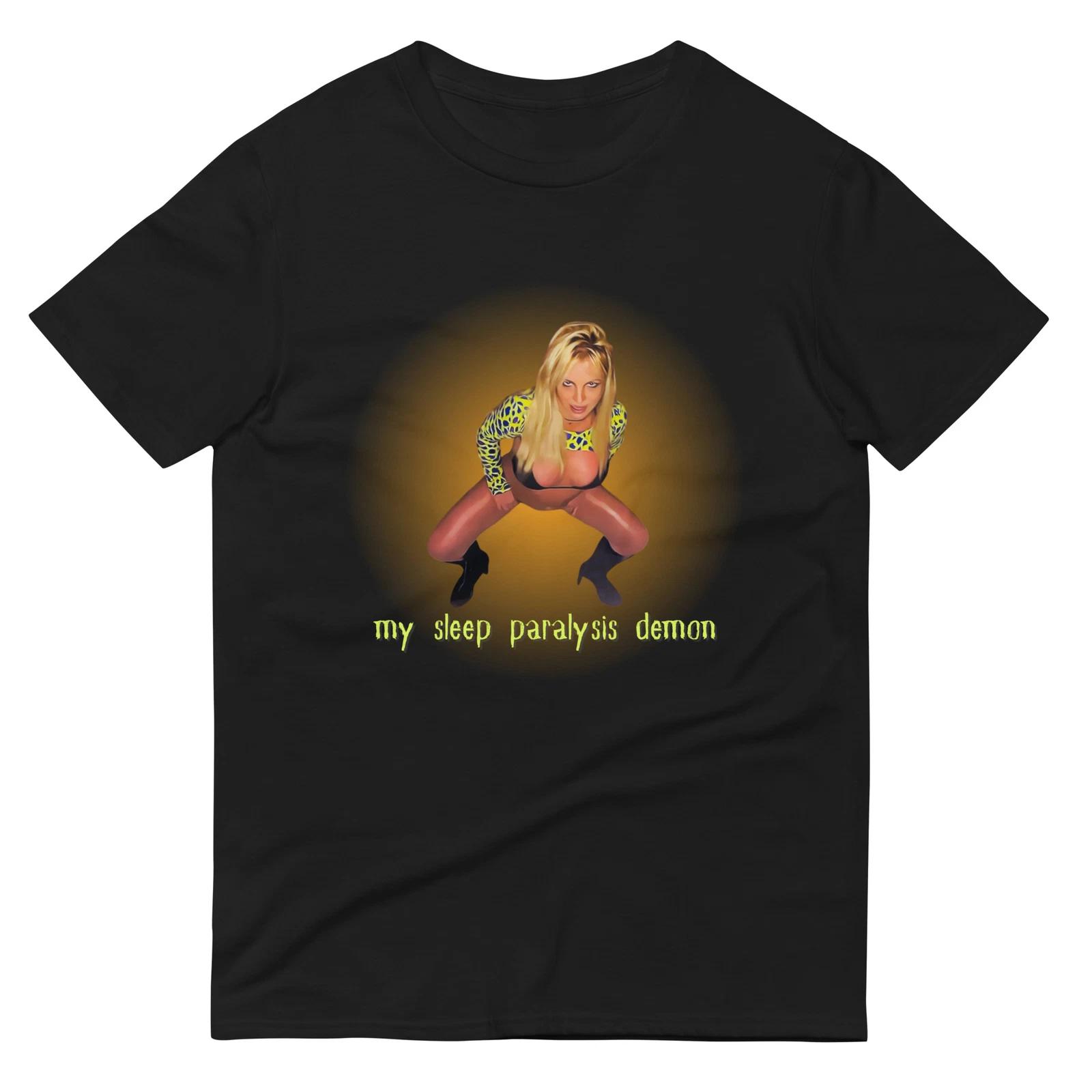 

Танцевальная футболка Бритни Спирс S3XL Демон сонного паралича Унисекс с коротким рукавом S