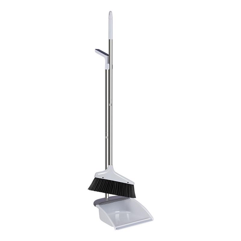 Enhanced Broom & Dustpan Set: Thickened Handle with Soft Bristle Brush for Household Indoor Sweeping