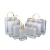 In Stock PVC Transparent Tote Bag, Frosted PP Plastic Gift/Souvenir Packaging, Wedding Candy Bag