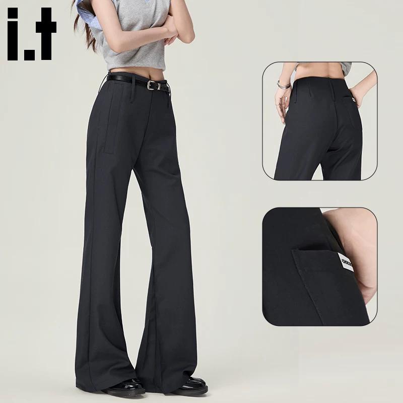 :CHOCOOLATEit Women's Old Money Style Flared Trousers