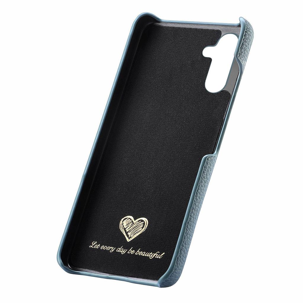 For Samsung Galaxy S25+ Case Litchi Texture Leather Coated PC Mobile Back Cover