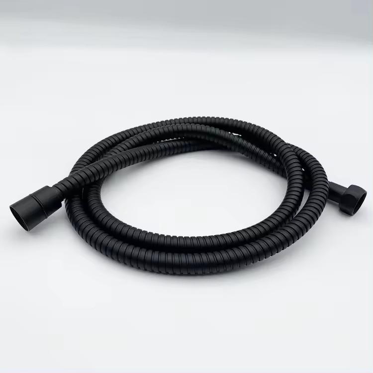 Stretch shower hose 150 - 175 cm matt 1.5 - 1.75 m steel black