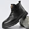 Martin Boots Men's Autumn High-top British Style Men's Casual Leather Shoes Spring and Autumn Non-slip and Wear-resistant High-end Tooling Boots
