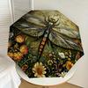 1PC Dragonfly FlowersAutomatic Open/Close Umbrella with Windproof, 8-Rib Sturdy Canopy, Durable Ribs, Fashionable Design, Outdoor Accessory, Fun Prin,