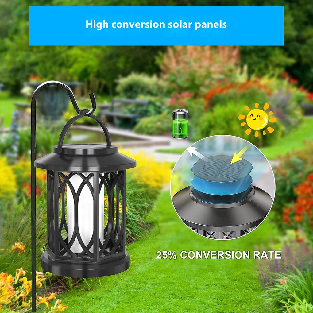 Halloween LED Solar Flame Lamp Waterproof Garden Lights  Creative Simulation Flame Lamp Lantern Chandelier Atmosphere Light