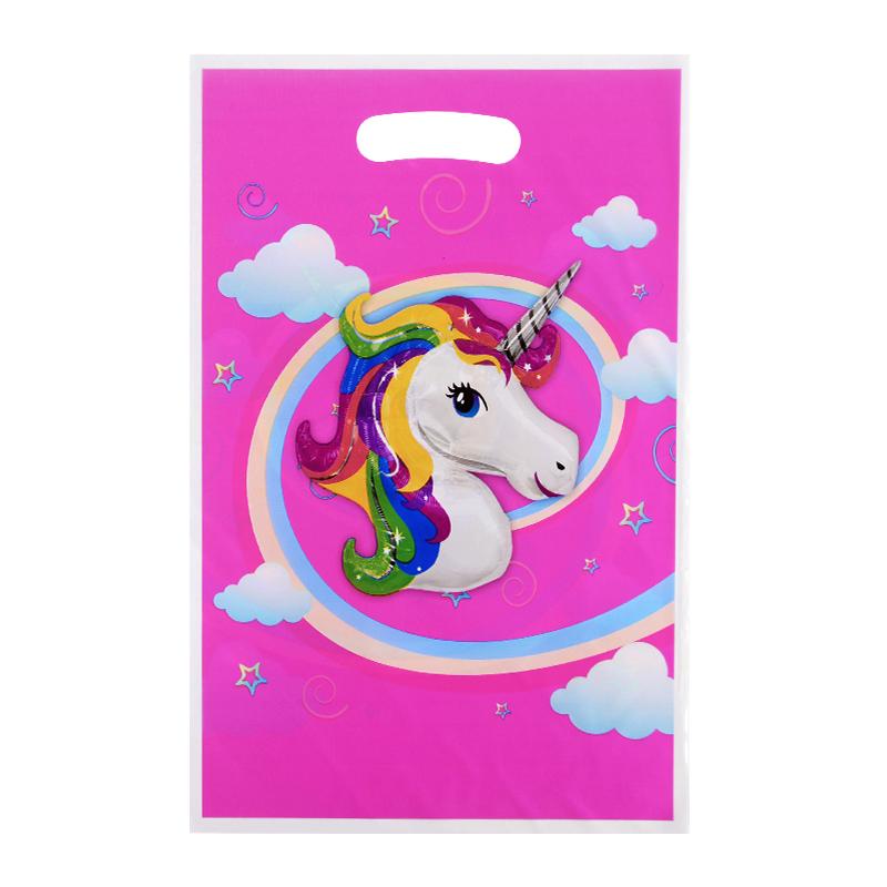 10-30Pcs Unicorn Candy Bag Gift Cookie Packaging Bags Kids Unicorn Theme Birthday Party Supplies Wedding Baby Shower Decoration