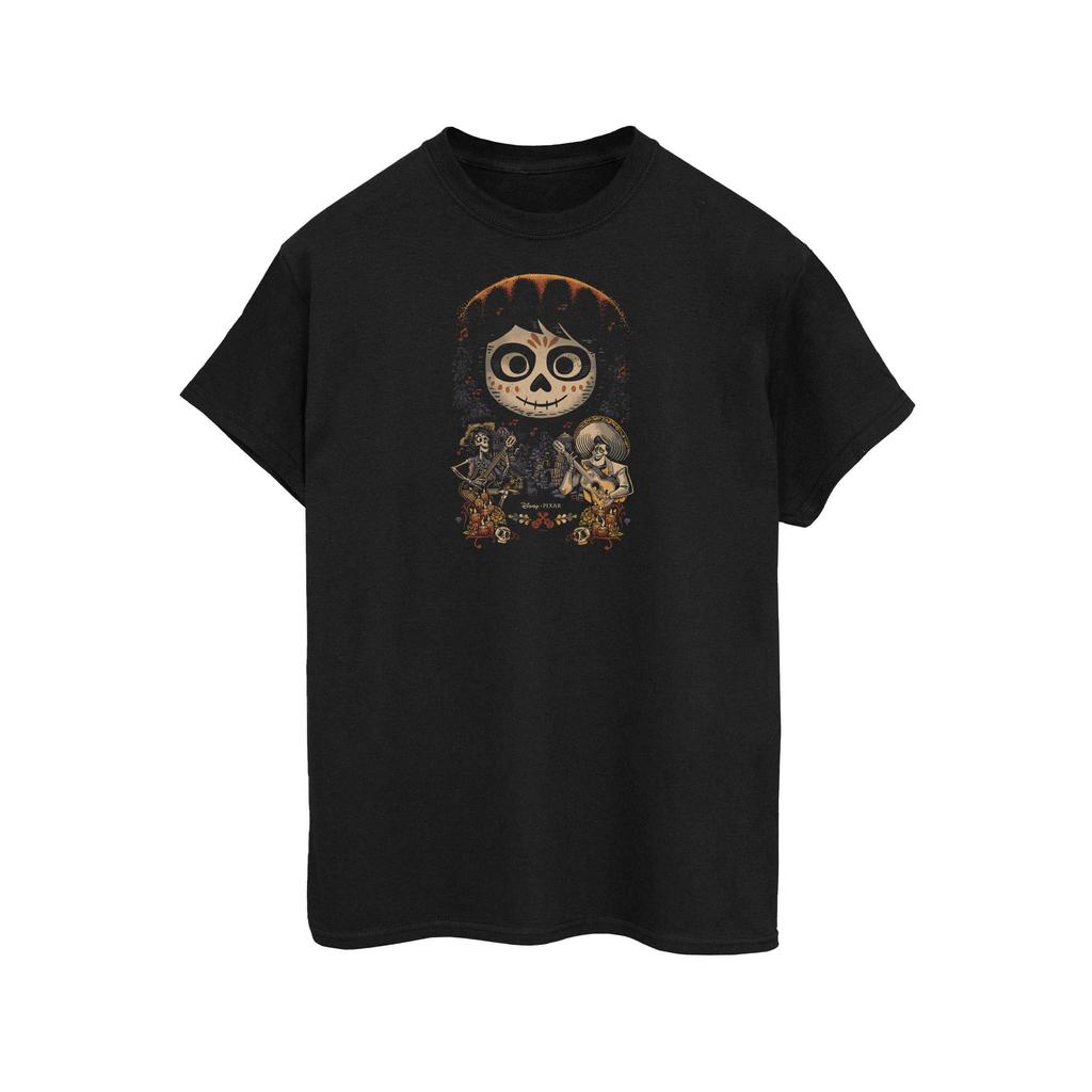 Coco Womens/Ladies Poster Miguel Face Cotton Boyfriend T-Shirt