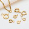10pcs Stainless Steel Spring Clasp Round Keychain Clips Hook Buckles Connector for Bracelet Necklace DIY Jewelry Making Supplies