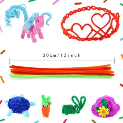 100 Pieces Pipe Cleaners Chenille Stem, Solid Color Pipe Cleaners Set for Pipe Cleaners DIY Arts Crafts Decorations