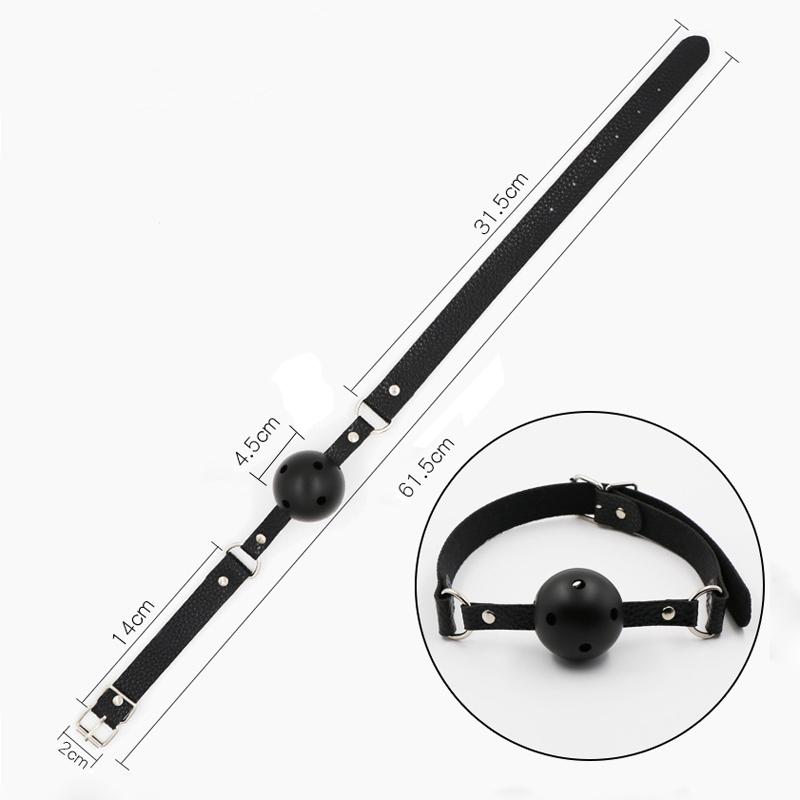 SM Sex Mouth Stopper, Leather Bondage Sex Toys Mouth Ball, Sexual Toys for Couples and Adult Products