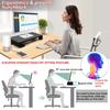 4 USB Multifunction Computer Monitor Riser Stand 2.0 Ports Charging Monitor Holder Computer Screen Shelf Laptop Rack Organizer Black