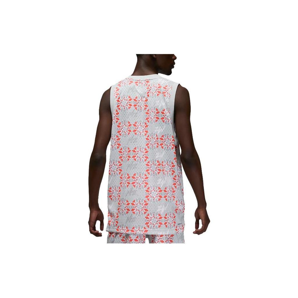 Nike Zion Allover Logo Print Crew Neck Sleeveless Breathable Tank Top Men Tops Silver FB8161-025