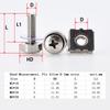 Phillips Screw For Rack Mount Server Cabinet Shelves Bolts With Washer Metric Threaded Cage Nut Screws Kit M6x16mm M6x20mm 4Set