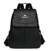 Woven Backpack Women Large Capacity Commuter Backpack Multifunctional Student Schoolbag