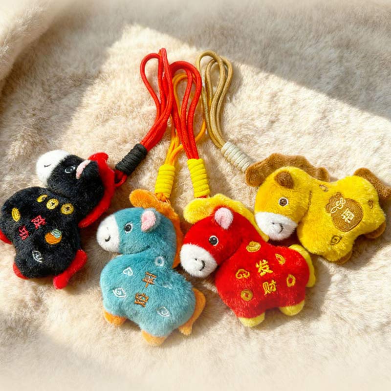 New Year Greetings Cute Pony Decoration Pendant New Year Mascot Year Of The Horse Pony Pendant Room Home Decoration Accessories