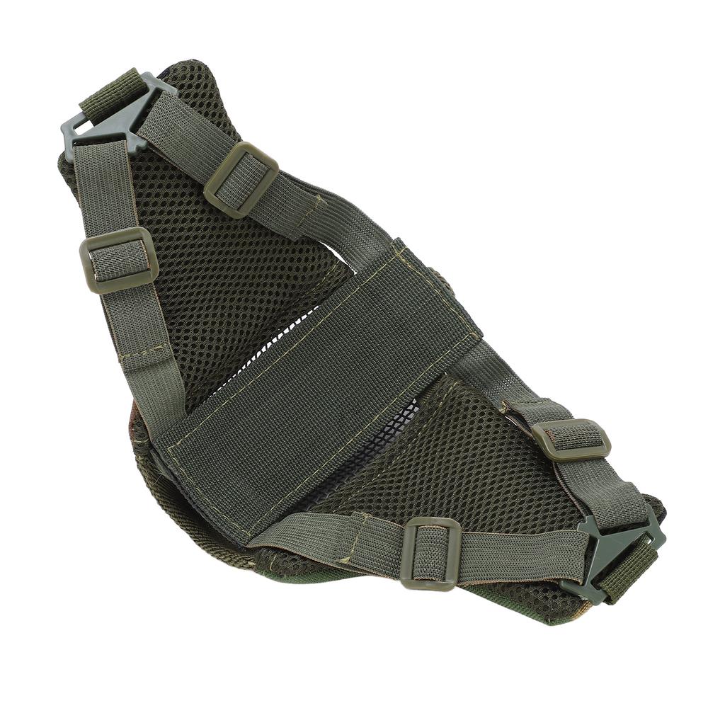 Utomhus Halvansikte Andningsbar Stålmask Ansiktsskydd Militär för CS Jakt Skjutning Djungel