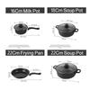 13 Piece Cookware Set Milk Pot Soup Pot Flat Bottomed Small Frying Pan with Lid And Shovel Kitchenware Set for Cooking pots Set