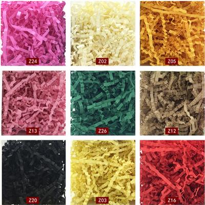 Remplisseur de boîte-cadeau en herbe Lafite multicolore, 100g, boîte-cadeau en papier pliable ondulé, emballage de fruits décoratif, remplissage antichoc