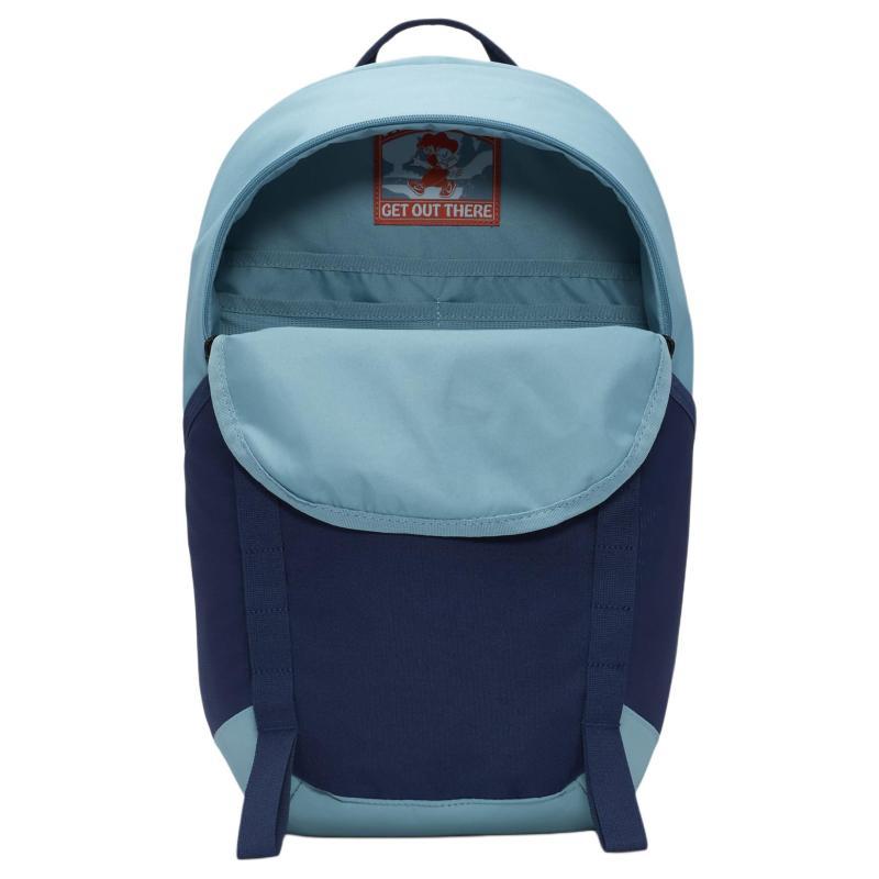 Nike Polyester With Nylon Backpack Regular Unisex Denim Turquoise & Midnight Marine Blue & Vintage Coral Casual DJ9678-464