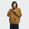 Adidas Originals Trefoil 3D Pocket Logo Half-Zip Woven Collar Jacket Men Jacket Brown H58066