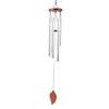 1Pc 6 Tubes Aluminum Pipe Wind Chimes With Hook And Wooden Leaf Hanging Tag Balcony Corridor Decoration Birthday Gift