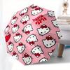 1pc Hello Kitty Pattern Pink Background Umbrella with Plastic Handle,Suitable for All Seasons Home Travel Outdoor UmbrellaSanlio610