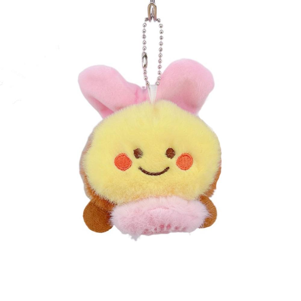 Cartoon Plush Bag Pendant Soft Creative Drawstring Doll Cartoon Bee Keychain  Women Men