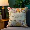 JJo MMalone LLOGO Pillow Case Plush Fabric Soft Double Sided Print Sofa Cushion Cover Throw Pillow Covers