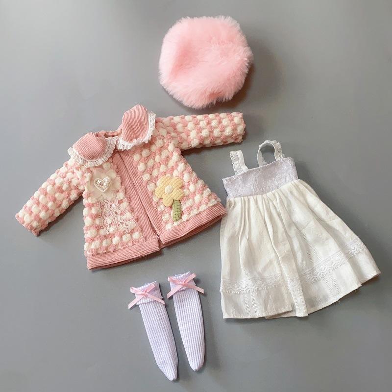 1 Set 30Cm Cotton Doll Clothes Sets Multiple Styles Hats Bags Socks For Doll Dress Up Diy And Doll Lover Gifts