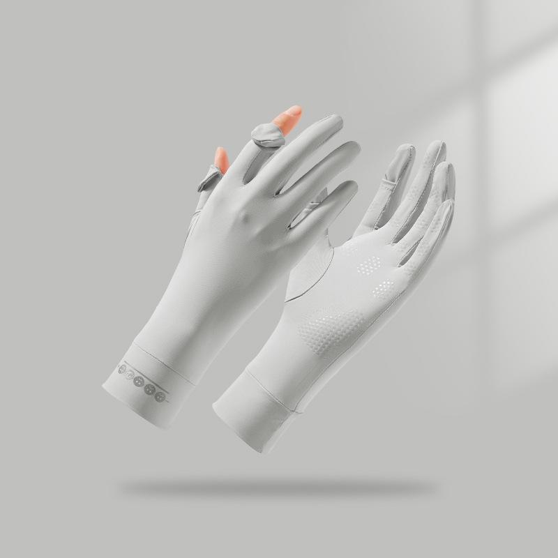 

Летние солнцезащитные перчатки женские для езды на велосипеде, с эффектом холода, солнцезащитные, полнопалые, с сенсорным экраном, для занятий спортом на открытом воздухе one size fits all серый