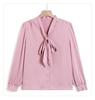 2025 Spring Women's Fashion: Casual V-Neck Chiffon Blouse in New Chinese Style