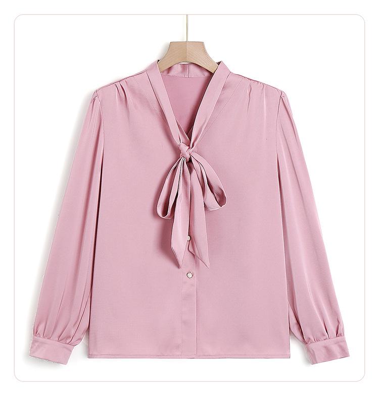 2025 Spring Women's Fashion: Casual V-Neck Chiffon Blouse in New Chinese Style